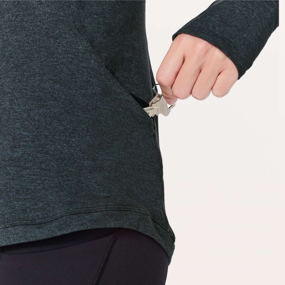 Lululemon Extra Mile 1/2 Zip / Heathered Nocturnal Teal/Black /‎ 4 - Picture 5 of 5